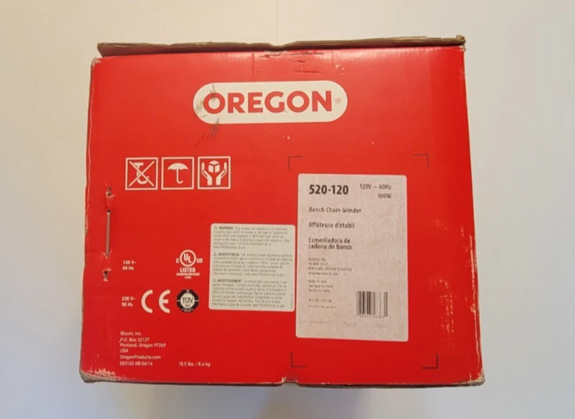 Amoladora de cadena de sierra de banco Oregon 520-120 - NUEVA Y SIN USAR - CAJA TIENE DAÑOS Foto 2 de 4