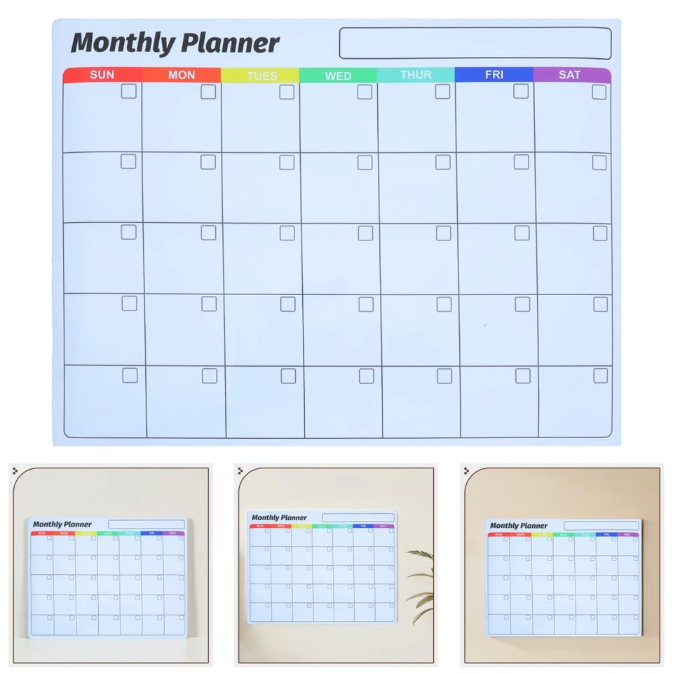  Dry Erase Whiteboard Stickers Drawing Adhesive Chalkboard Calendar - Image 3 of 4