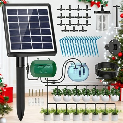 Solar Automatic Watering Kit for Garden Automatic Drip Pipe Watering Garden NB