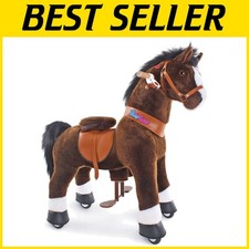 Children's Walking Animal Toy - Chocolate Brown Horse
