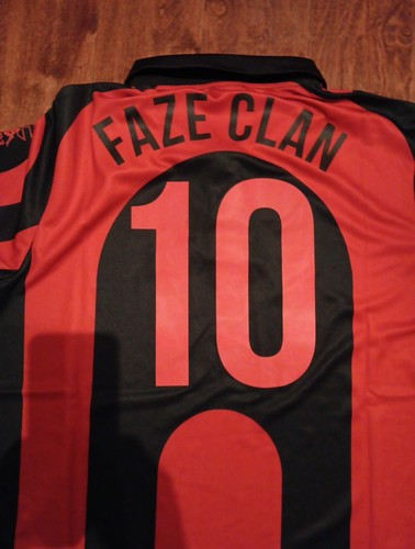 Camiseta Polo Kappa X Faze Clan Grande Fútbol Rojo Negro Nueva con Etiquetas - Imagen 7 de 7