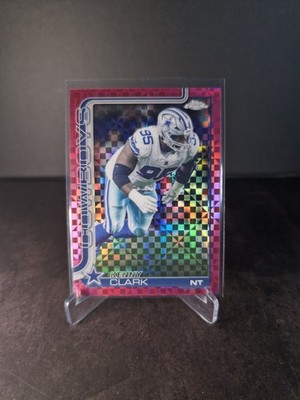 2025 Topps Chrome Kenny Clark Hot Pink X-Fractor #73 Dallas Cowboys