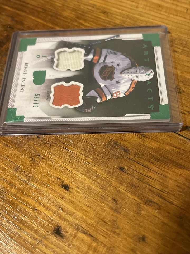 2013-14 UD NHL Artifacts Bernie Parent Jersey/Patch #59/75 - Image 4 of 4
