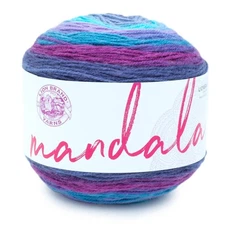 Self-Striping Acrylic Yarn for Crochet Knitting Craft Multi-Color Mandala Art