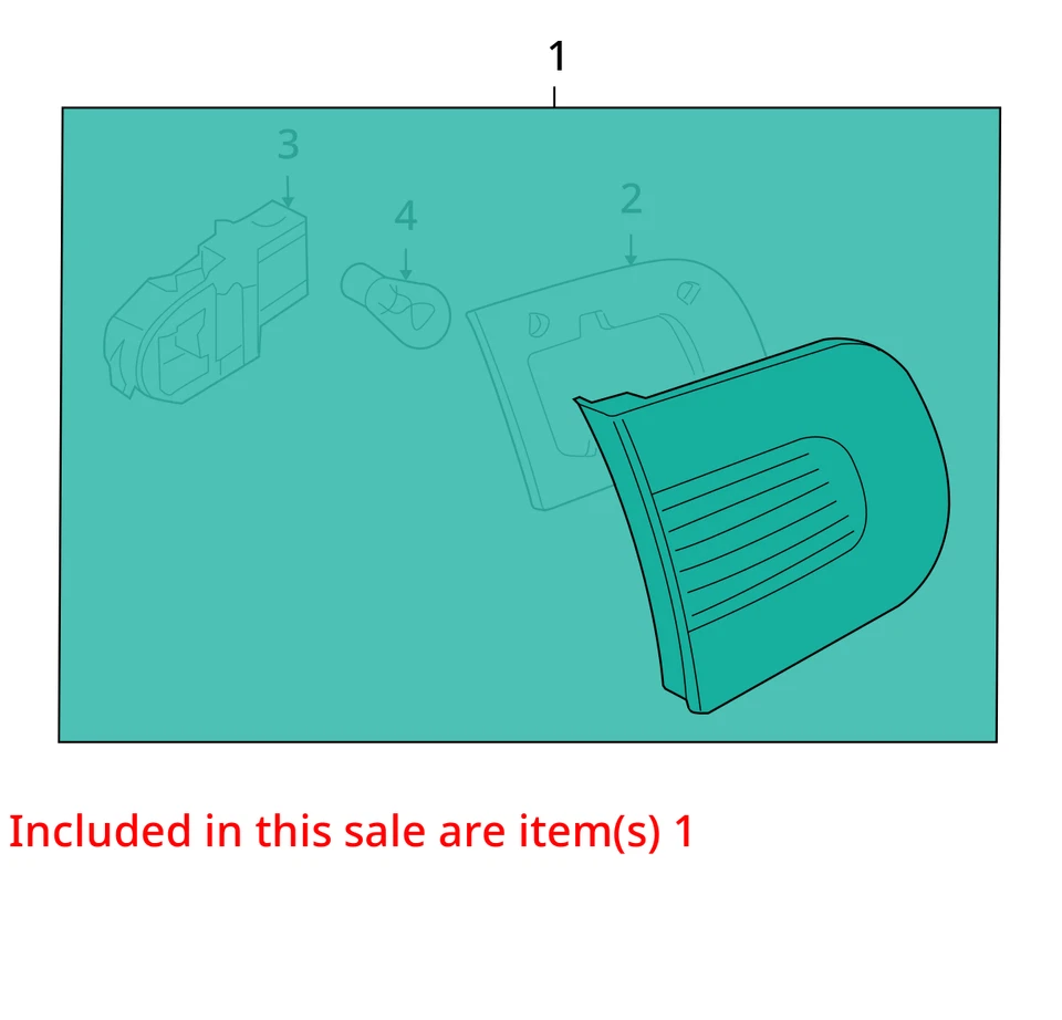 Conjunto de luz trasera de pasajero montada OE 1q0945094 para VOLKSWAGEN EOS 2007-2011 Foto 4 de 4
