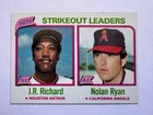 1980 Topps #206 HOFer Nolan Ryan w/JR Richard 1979 K Leaders (Nice Card!)