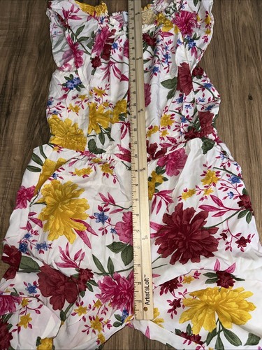 Old Navy Girls Short Sleeve Romper Pants XL (14) Floral - Picture 4 of 10