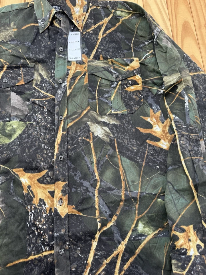 Vintage WFS Element Gear Burly Camo Long Sleeve Button Shirt Men’s XL Hunting - Image 4 of 4