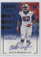 2016 Panini Contenders Rookie Ticket Adolphus Washington #202 Auto 0s55