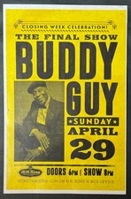 CLOSING NIGHT  Concert Poster BB Kings NYC 2018 Buddy Guy LAST SHOW