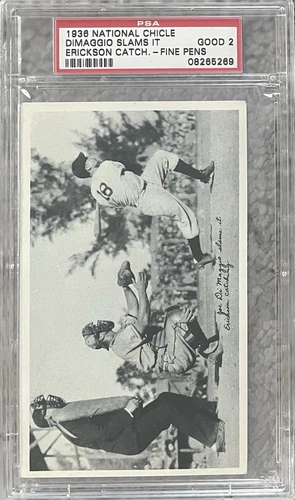 Joe DiMaggio 1936 National Chicle Fine Pens Rookie Card PSA GD 2 LOOKS HIGHER