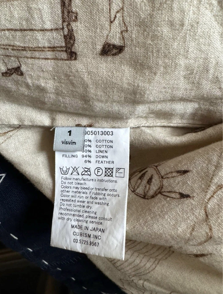 Visvim ICT Kerchief Kofu Kimono down size 1 full set - Image 4 of 4