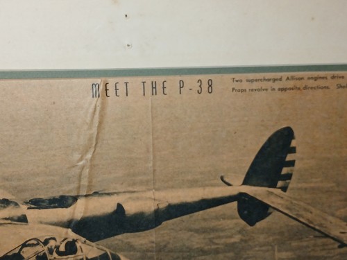 WWII 1940s Lockheed P-38 Lightning WW2 Fighter Aircraft USAF US Air Force Poster - Picture 5 of 17