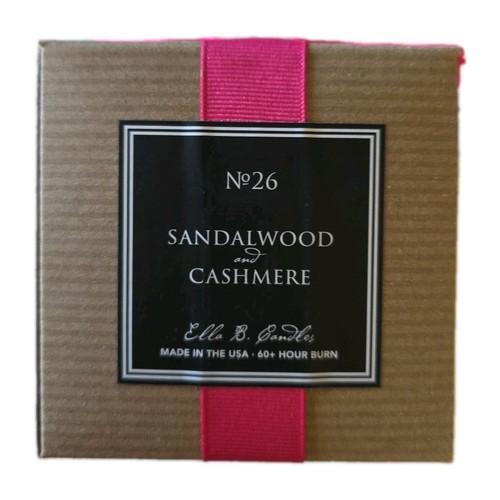 Ella B Candles COOL MOM #26 Sandalwood & Cashmere Soy 60+ Hour Burn New Boxed - Picture 3 of 13