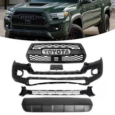 Front Bumper Cover Kit For 2016-2023 Toyota Tacoma With Grilles & Bumper Valance