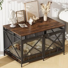 Dog Crate Furniture Wooden Dog Kennel Table Heavy Duty Large Indoor Dog House