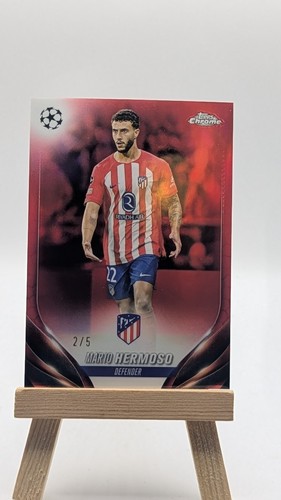 2023 Topps Cromo UEFA Clubes Competiciones Mario Hermoso #106 Rojo Refractor/5 - Imagen 1 de 2