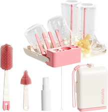 Baby Bottle Brush, 10 in 1 Travel Baby Bottle Cleaner Brush Set with Silicone Br