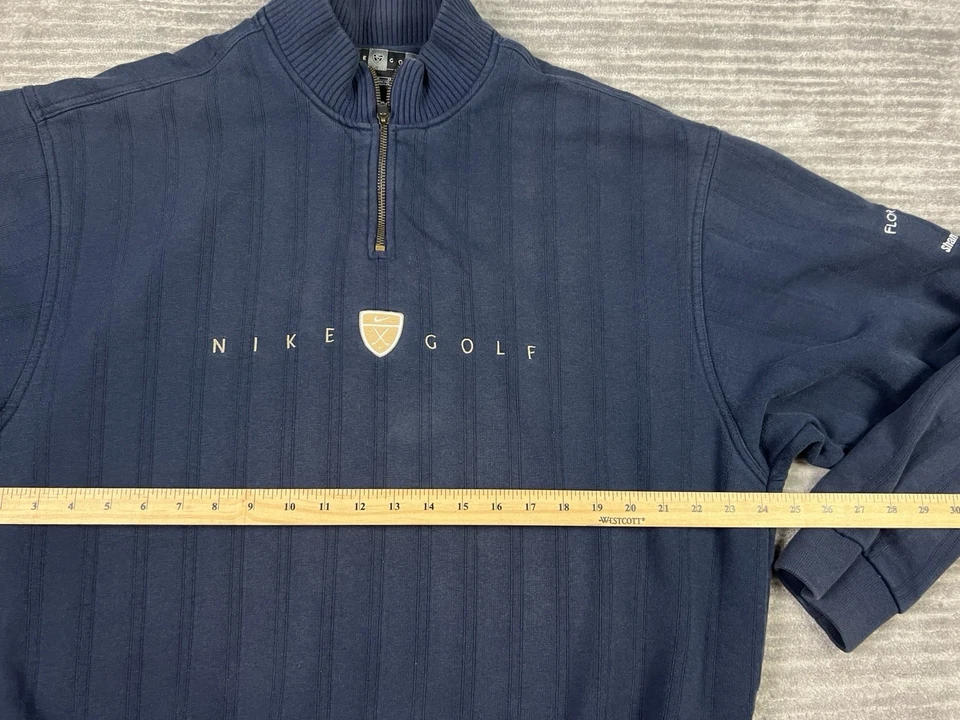 Nike Golf Sweater Mens XL Blue 1/4 Zip Vintage 90s Florida Classic - Image 4 of 4