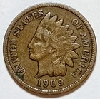 Indian Head Penny Lot of "1"VERY NICE 1909 GOOD OR BETTER° $ FREE SHIPPING $#100