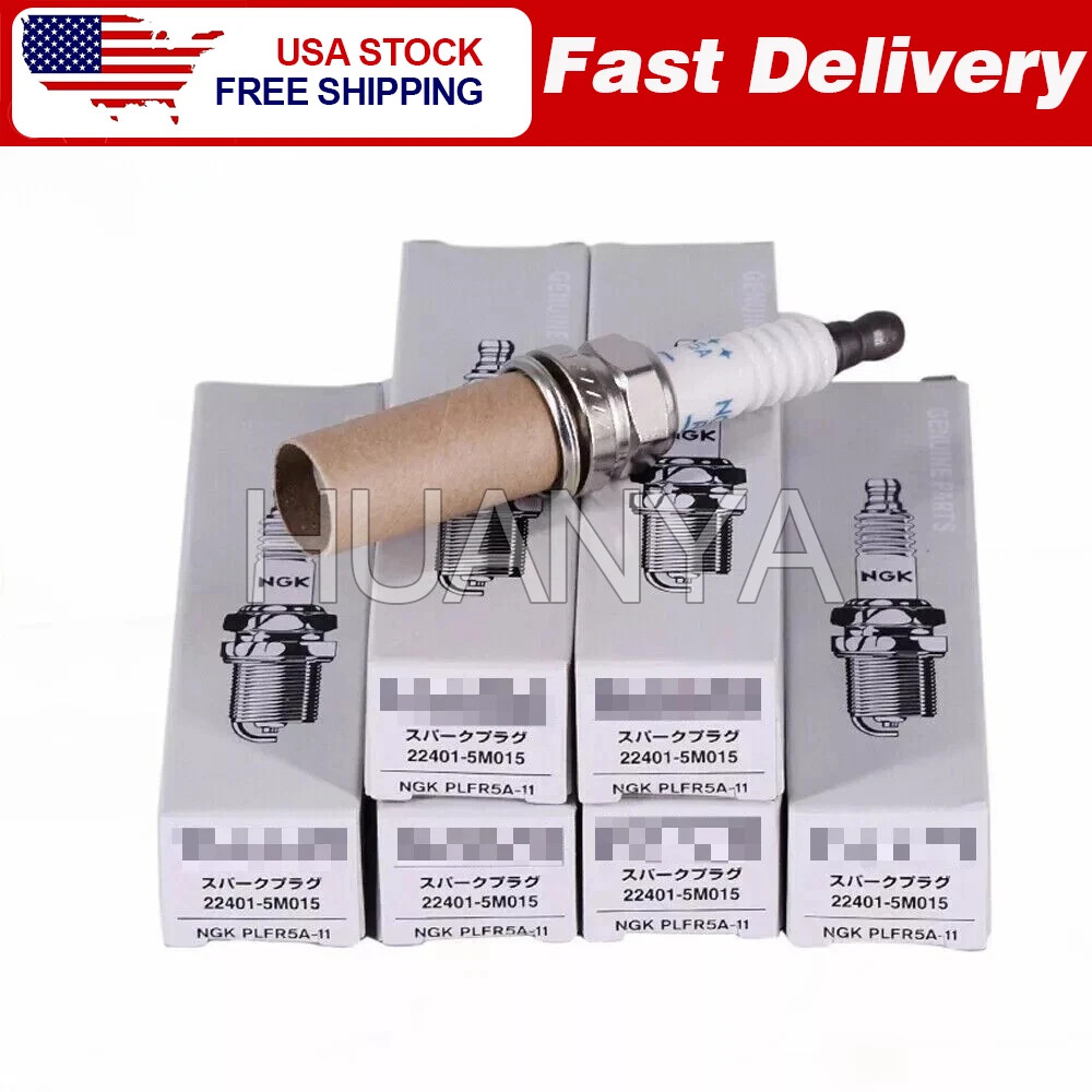 6 PCS NGK Laser Iridium Spark Plugs PLFR5A11 22401-5M015 FOR VQ35 VQ40 3.5L 4.0L