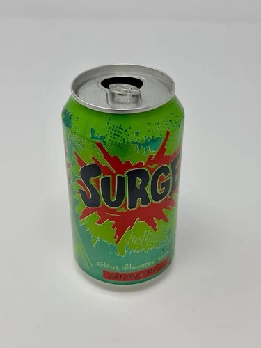 VTG Surge Soda Collectible Coke 12 oz. Metal Can - EMPTY Oct 1997 date code