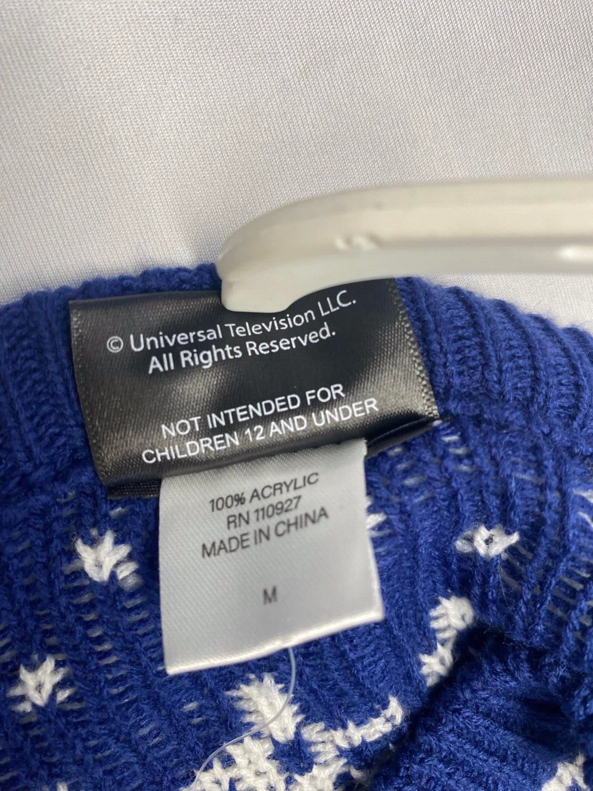 The Office Dunder Mifflin Dark Blue Ugly Christmas Sweater Medium