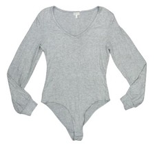 Selfie by Self Esteem Long Sleeve Cheeky Fit Solid Juniors Bodysuit L NWT Grey
