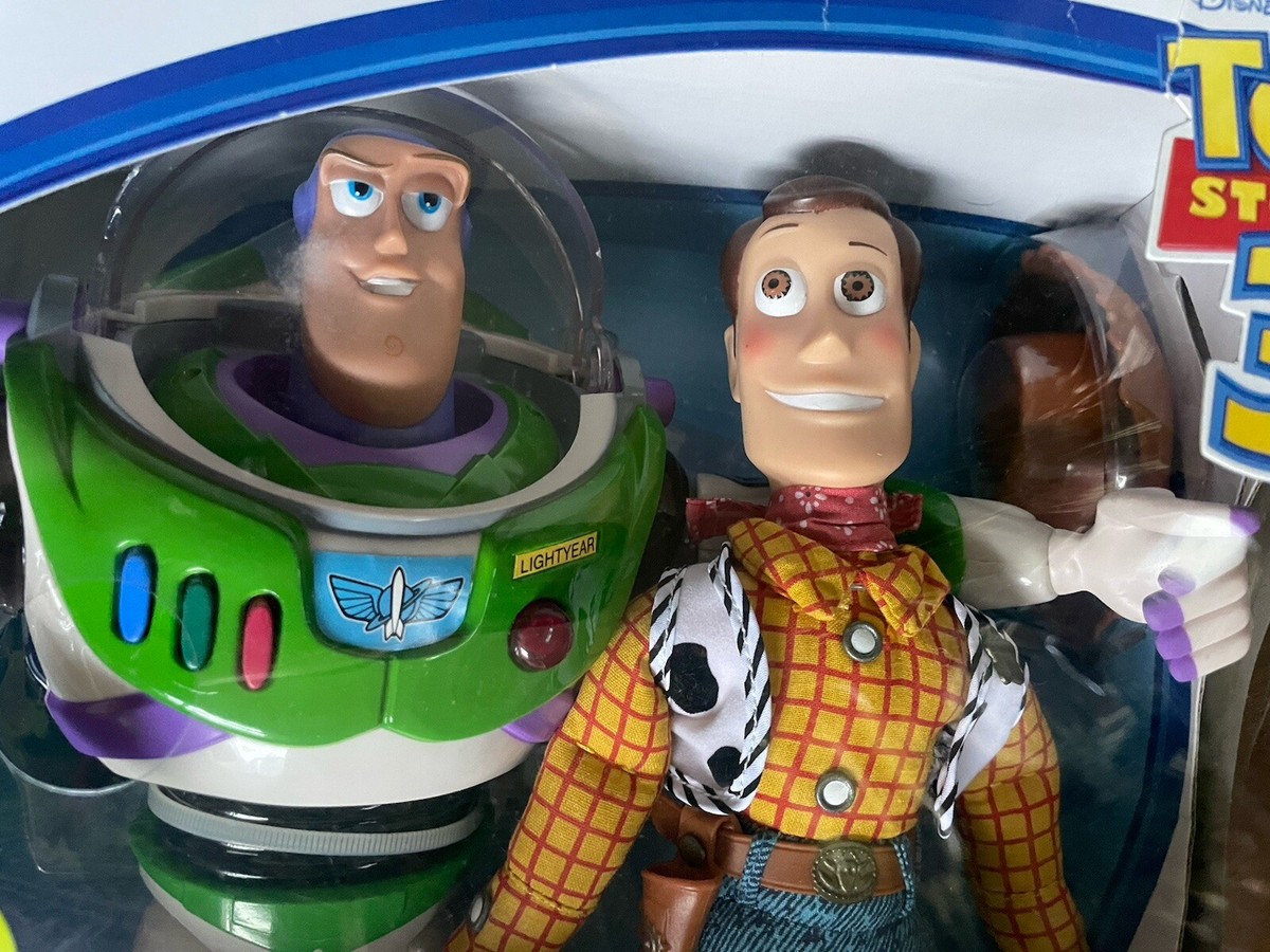 Toy Story 3 Buzz & Woody Talking Figure Disney Store Exclusive In