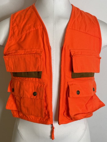 Cabela's Blaze Orange Hunting Shooting Vest Mens L Game Pocket Cartridge Slots - Picture 11 of 13