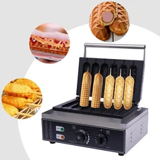 2-Shape Commercial Electric Waffle Maker Hot Dog Muffin Machine Corn Dog Maker