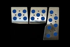 Universal Racing Pedals Manual Transmission BLUE Aluminum Clutch Brake Gas Set