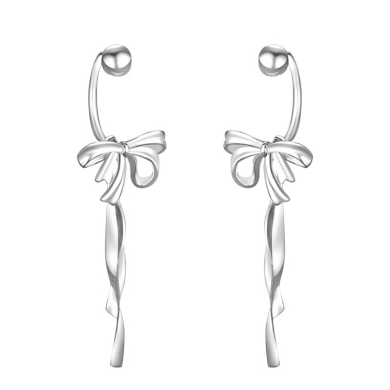 Bowknot Earrings Accesssory Fashionable Ear Hooks Charm Jewelry for Women