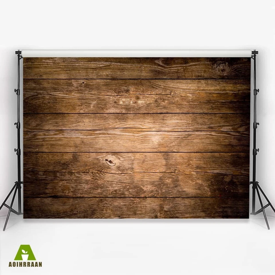 3x2m Vinyl Foto Hintergrund Alt Grunge Weinlese Rustikal Retro Textur Brown Holz - Bild 3 von 4
