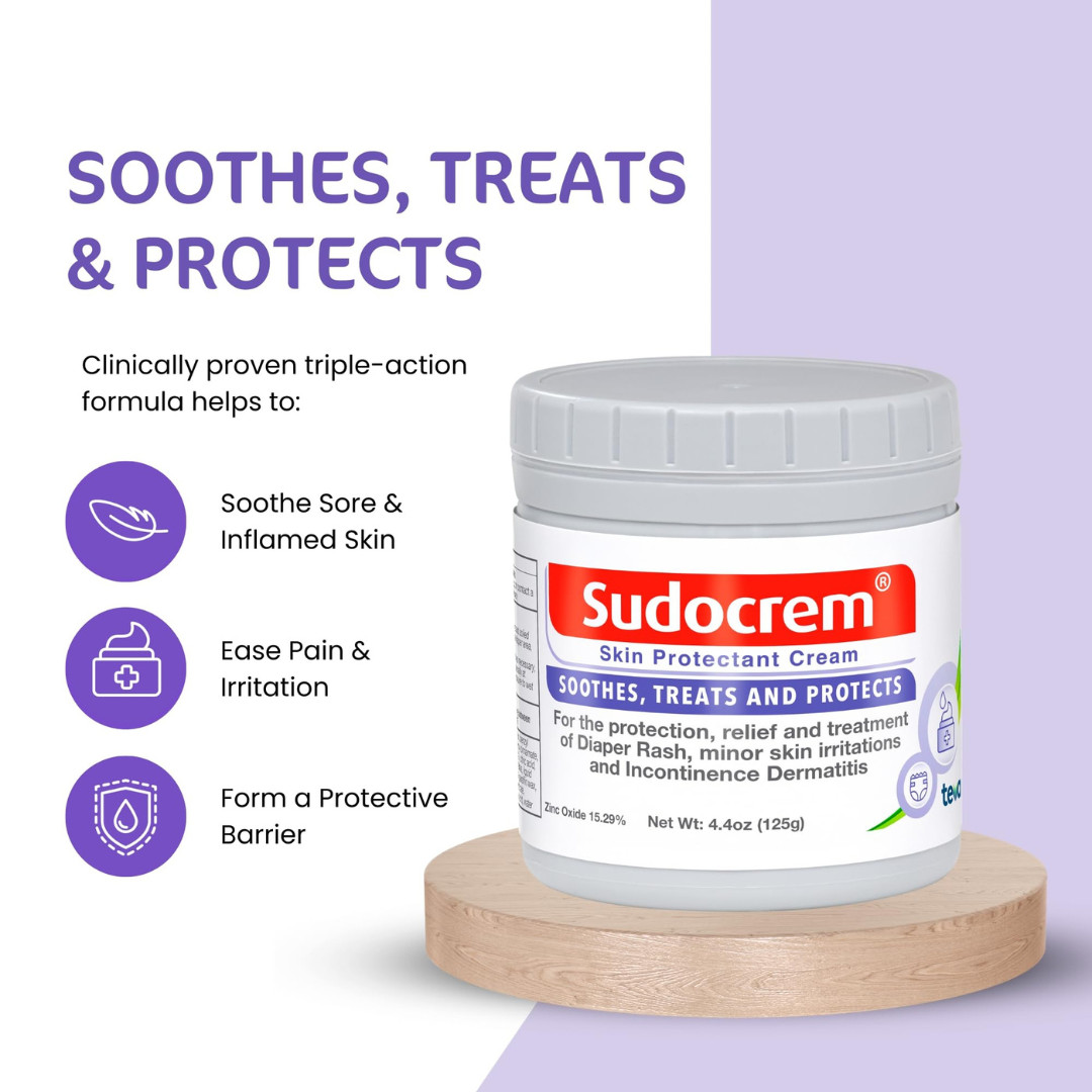 Baby Diaper Rash Cream with 15.29% Zinc Oxide – Skin Protectant – 125g