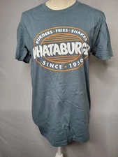 Whataburger Authentic Oval Channel Graphic T-shirt in Blue, Size: Medium, NIP.  