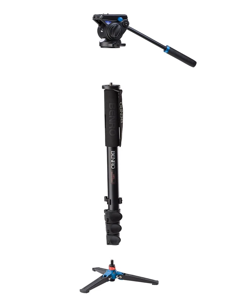 Benro A48FDS4 Series 4 Aluminum Monopod with 3-Leg Locking Base & S4 Head - Image 3 of 4