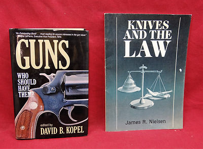 2 Book Lot-Guns, Who Should Have Them?/Knives and The Law, 1st Edition