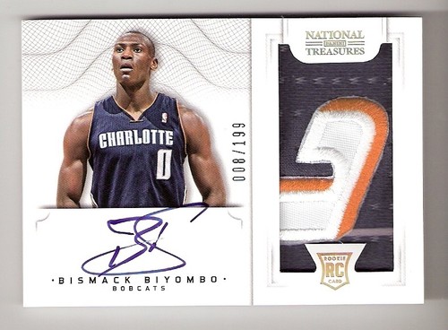 Bismack Biyombo 12/13 National Treasures Auto RC #106 SN#008/199 Jersey #8