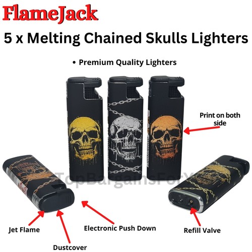 FLAMEJACK Lighters Full Set Jet Windproof Dustproof Electronic Gas Refillable UK - Picture 167 of 194