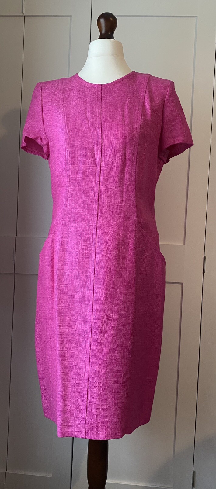 Abito Classico Vintage YSL Yves Saint Laurent Variazioni Rosa Fucsia