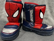 RARE LIGHT UP Kohl s Marvel Spiderman Childrens Shoes Snow Rain Winter Boots 7