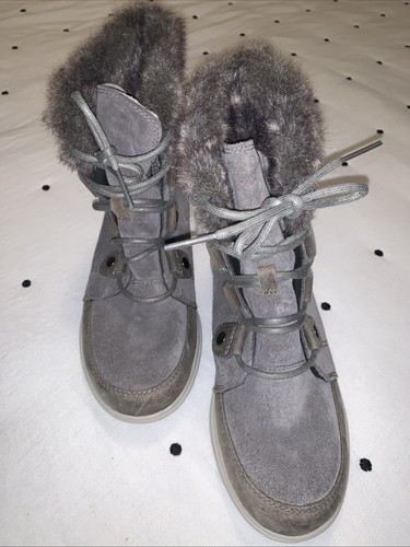 NEW SOREL Explorer Joan Women’s 8.5 Quarry Waterproof Leather/Suede Lace Up Boot - Picture 2 of 13