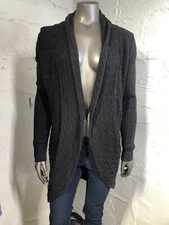 Tommy Hilfiiger Womens Gray Long Open Cardigan Size Medium