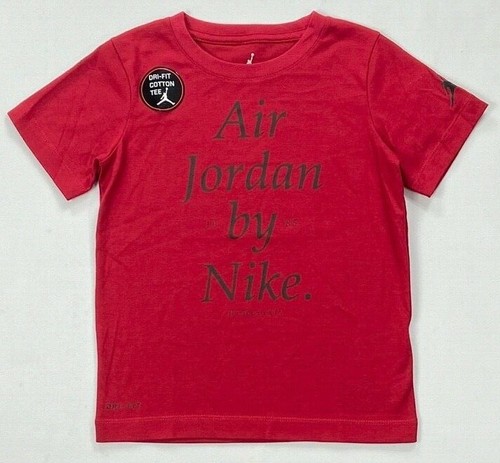 Boy's Little Youth Nike Jordan Dri-Fit Cotton Tee T-Shirt - Picture 4 of 5