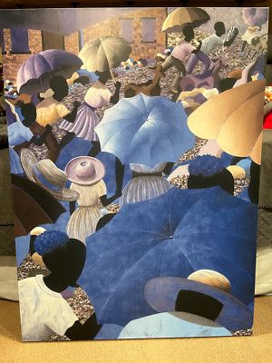 Lynne Bernbaum 2006 Umbrellas - Print on Canvas 48  x 36 