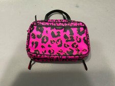 Rare Victoria's Secret Pink Cheetah Cosmetics tioletry Organizer Travel Bag
