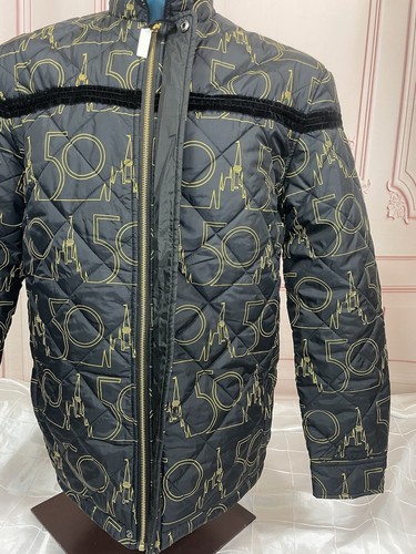 Disney Park 50th Anniversary Steppjacke Erwachsene schwarz und gold Muster MEDIUM - Bild 5 von 15