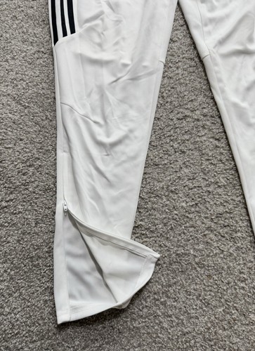 adidas Athleisure Wear Mens Climacool Jogger Zip Pants White Black Size M CF3606 - Picture 4 of 11