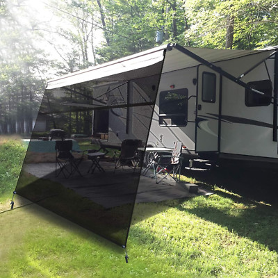 RV Awning Sun Shade Screen 19' x 9' - UV Blocker for Campers & Trailers